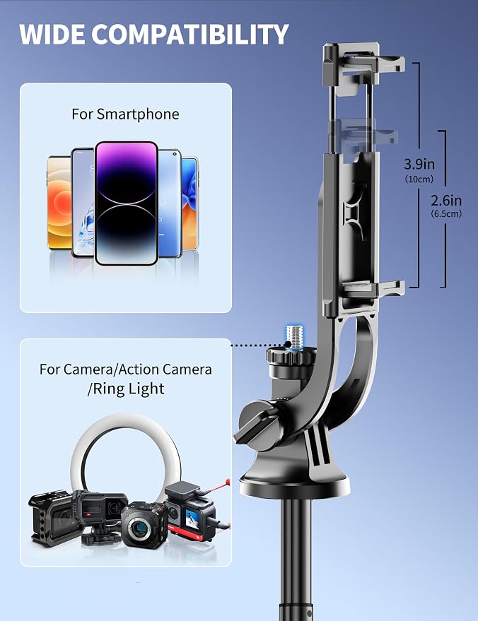 Aluminum 71" Phone Tripod, Travel Tripods