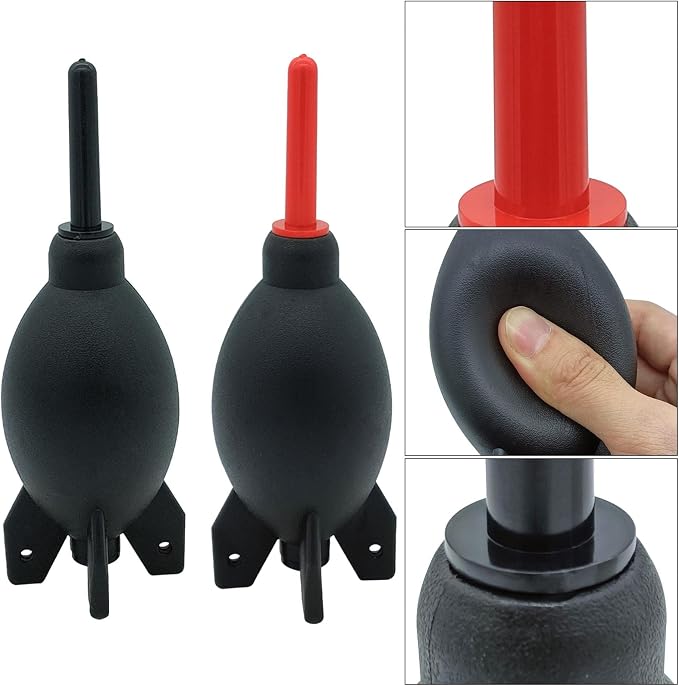 Lens Cleaning Kit Contains 2 Pcs Rubber Rocket Air Blower Duster, Lens Cleaning