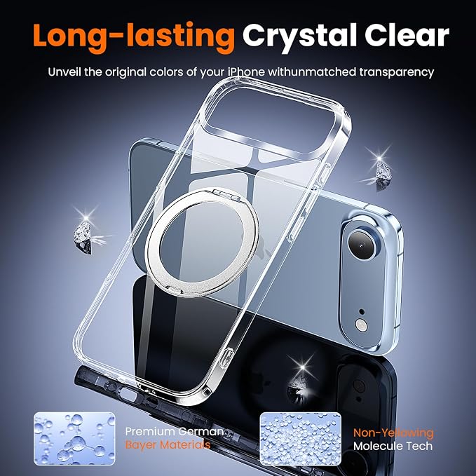 toushion 3 in 1 for iPhone Case Clear, Shockproof for iPhone Air