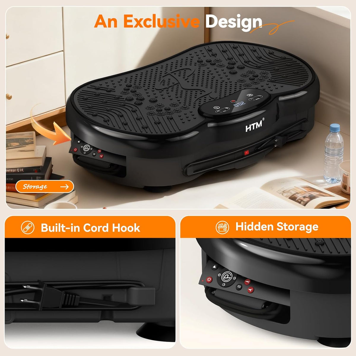 Skiennix Vibration Plate Exercise Machine - Whole Body Shake Plate for Weight Loss | 300 Lbs Capacity, 120-Speed, 9 Workout Modes