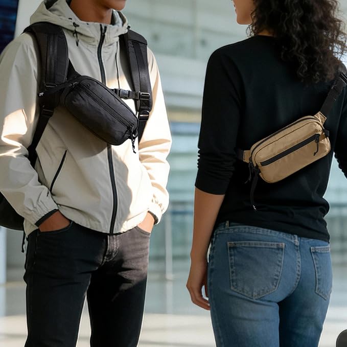 tomtoc 1.5L Sling Bag with RFID Blocking, Crossbody Bag Minimalist Chest