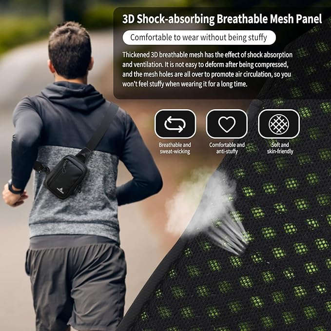 Peicees Small Crossbody Bag for Men Women Mini Sling Bag Travel Running Phone