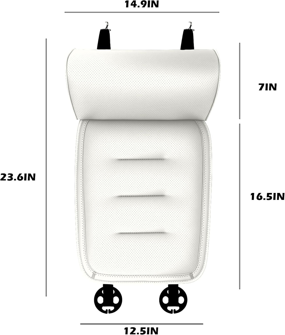 Car Seat Leg Extender Relieve Fatigue Car Seat Cushion with Leg Support for Long Driving, Memory Foam Legs Rest for Office Chairs Leg Support Cushion for Driver,Off White