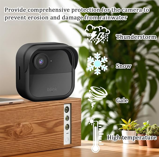 Silicone Case Cover for All-New Blink Outdoor 4，Weatherproof, Anti-Scratch