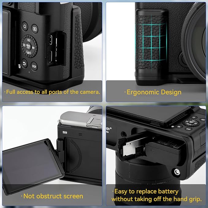 Haoge HG-S9-B Handle HandGrip for Panasonic LUMIX S9 Camera Body S9K L-Shape
