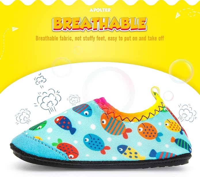 Baby Boys and Girls Swim Water Shoes Barefoot Aqua Socks Non-Slip for Beach Pool Toddler Kids