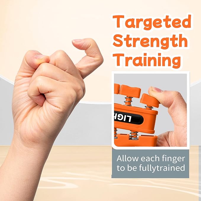 Grip Strength Trainer, Finger Strength Trainer for Grip Strength Training for Fingers, Wrists, and Hands for Home, Office, Gym, Climbing, Athletes, Musicians, and Therapy