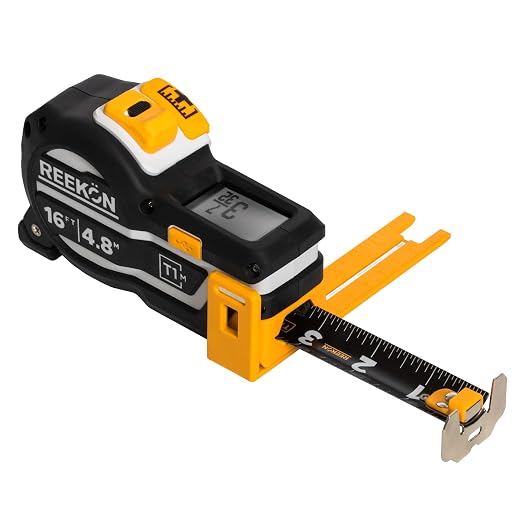 REEKON T1M Utility Digital Tape Measure 16 ft – Bluetooth Smart Measuring Tool