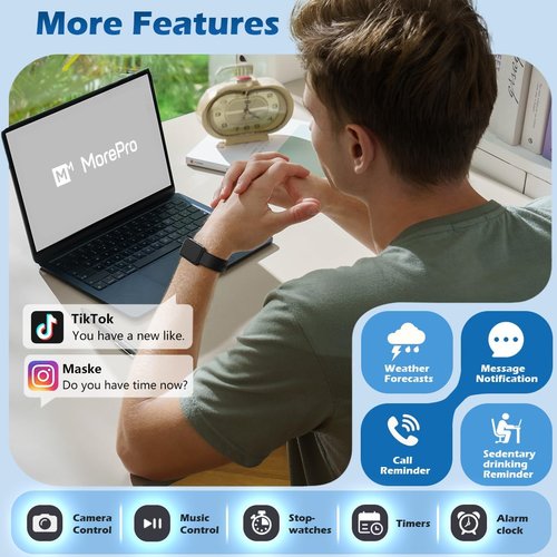 MorePro Smart Fitness Tracker - Advanced Health Monitoring Smartwatch for Active Lifestyles