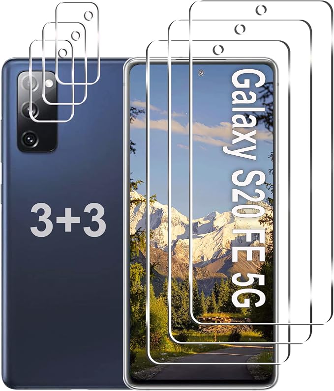 Galaxy S20 FE 5G Screen Protector + Camera Lens Protector, HD Tempered Glass