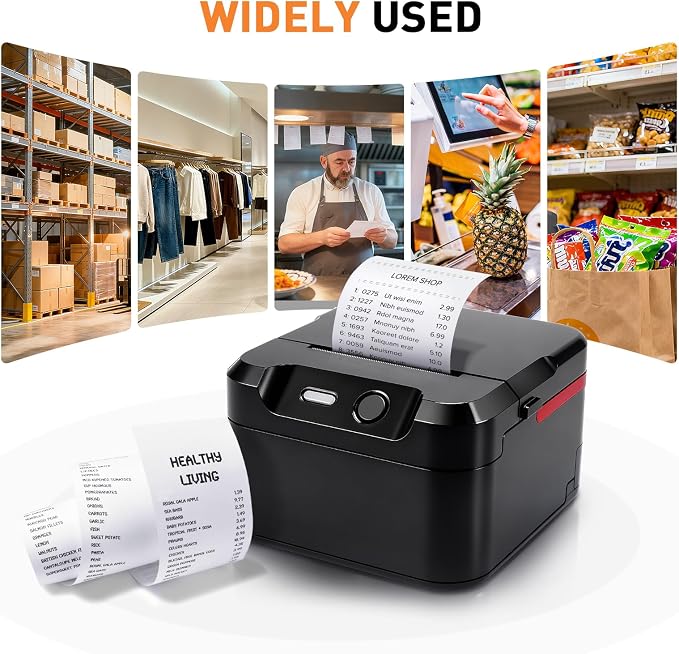 POS Printer, 58mm USB Thermal Receipt Printer, Restaurant Kitchen Printer