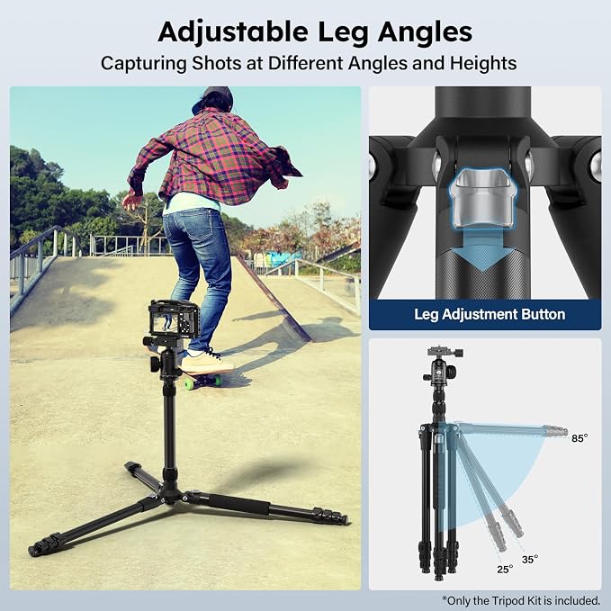 SIRUI Camera Tripod & Monopod Stand, 78.7" Tall Aluminum Detachable Tripod
