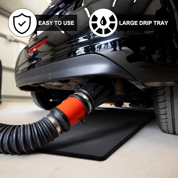 4 Pcs Auto Drip Tray Oil Drip Pan for Under Car Plastic Oil Tray Keep Garage Show Room Driveway Floor Safe and Clean from Fluid Drippings (35 x 24 Inch)