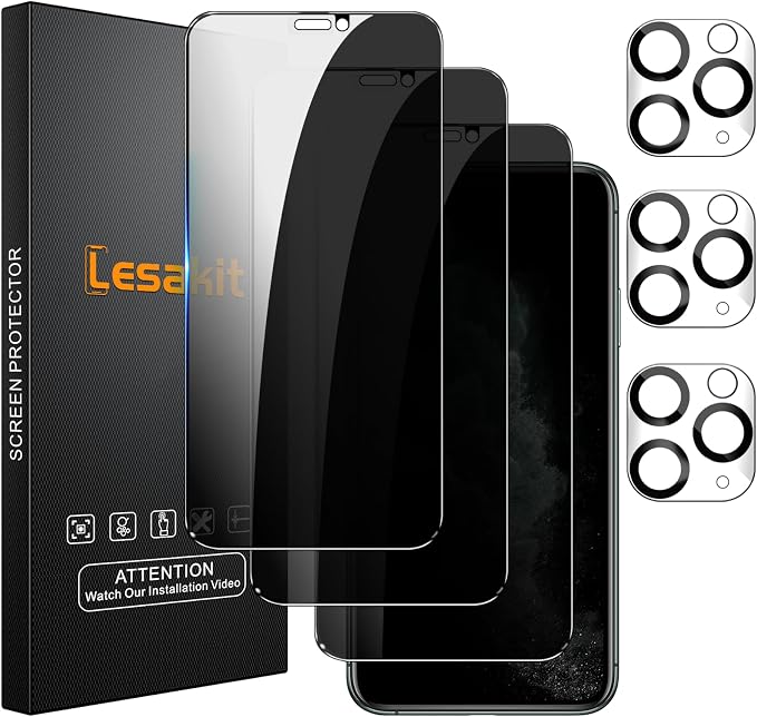 Lesakit 3+3 Pack Privacy Screen Protector