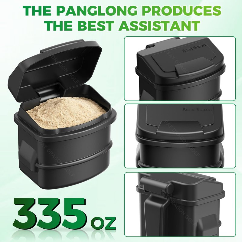 Panglong Large Capacity Sand Bucket with Bracket, Fits for 2004-UP Club Car Precedent/Club Car Tempo and Onward 2-Seater Golf Cart