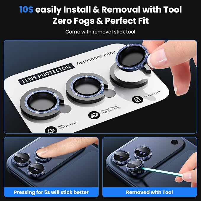 WSKEN for iPhone 17 Pro/iPhone 17 Pro Max Camera Lens Protector
