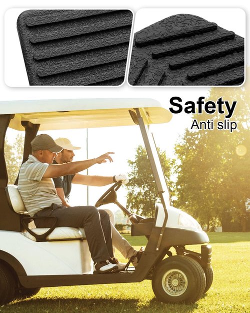 EMIHO Golf Cart Brake & Accelerator Pedal Pad Cover Kit Fit for EZGO RXV 2008-Up Gas and Electric Vehicles Replace 600252 600255 610471 610529