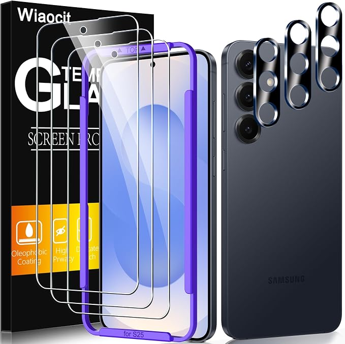 Wiaocit 3 Pack Tempered Glass Screen Protector