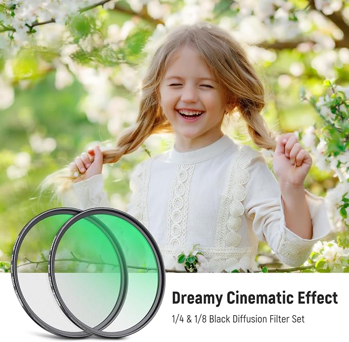 NEEWER 77mm 1/4 & 1/8 Black Diffusion Filter