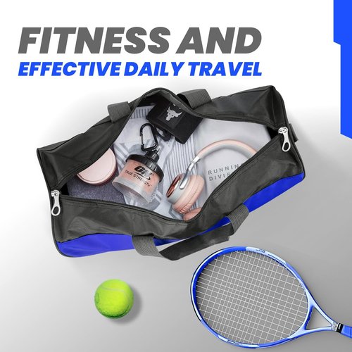 C&F BOGMOST Travel Duffel Bag - Large Waterproof Gym Bag for Men & Women | Lightweight Blue Oxford Cloth