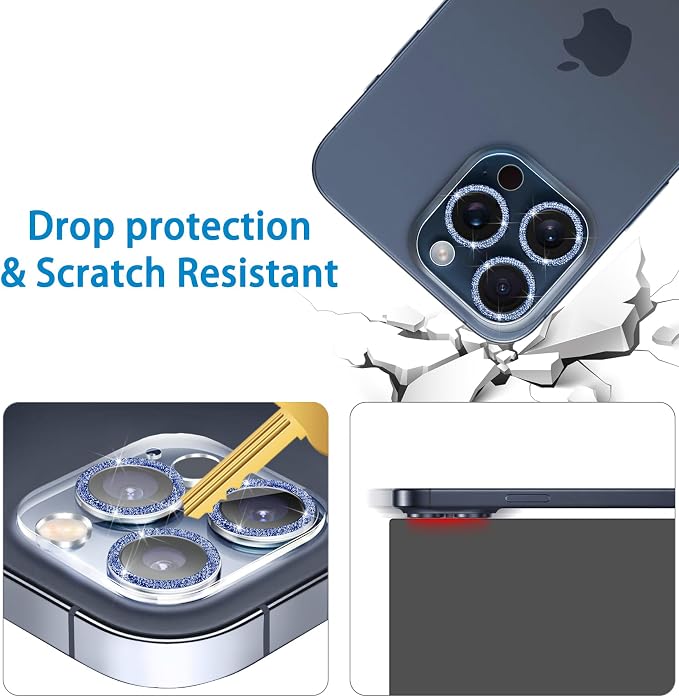 Dengduoduo 3 Pack Tempered Glass Camera Lens Protector