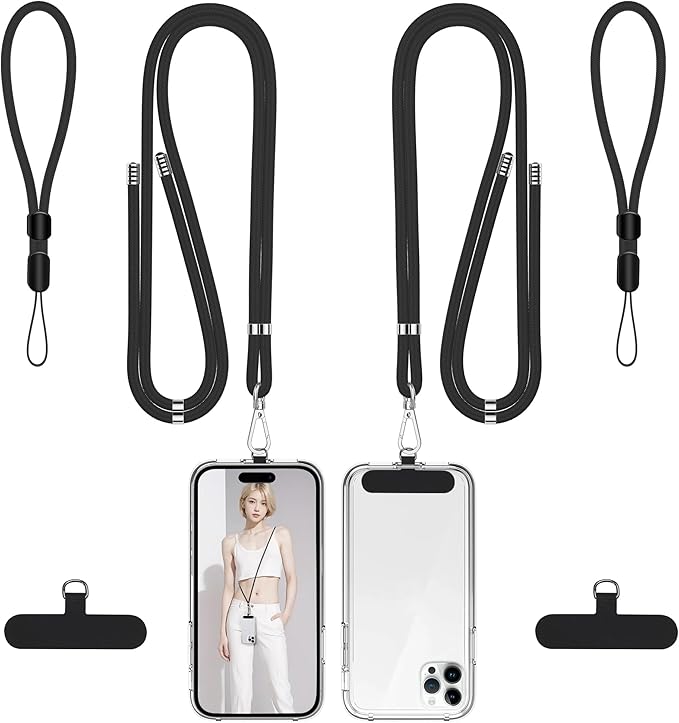 takyu Phone Lanyard, 2 Pack Soft Nylon Neck Strap Universal Cell Phone Lanyard