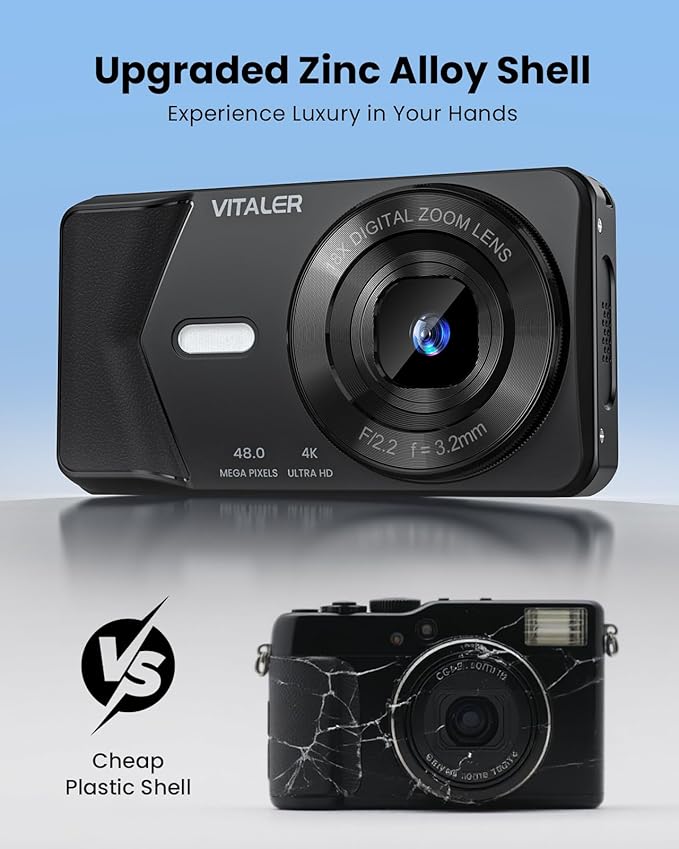 Digital Camera, Autofocus 48MP 4K Camera