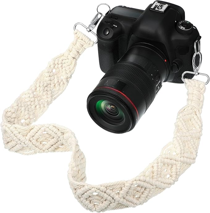 Weewooday Camera Strap for Photographers, 1.5" Soft Cotton Woven Camera Strap