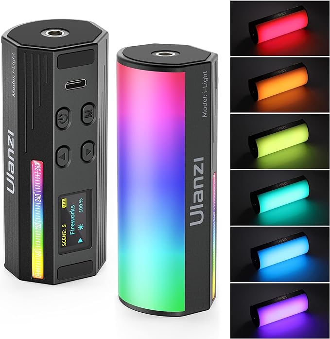 ULANZI RGB Light Wand, 360° Full Color Magnetic Mini Light Stick