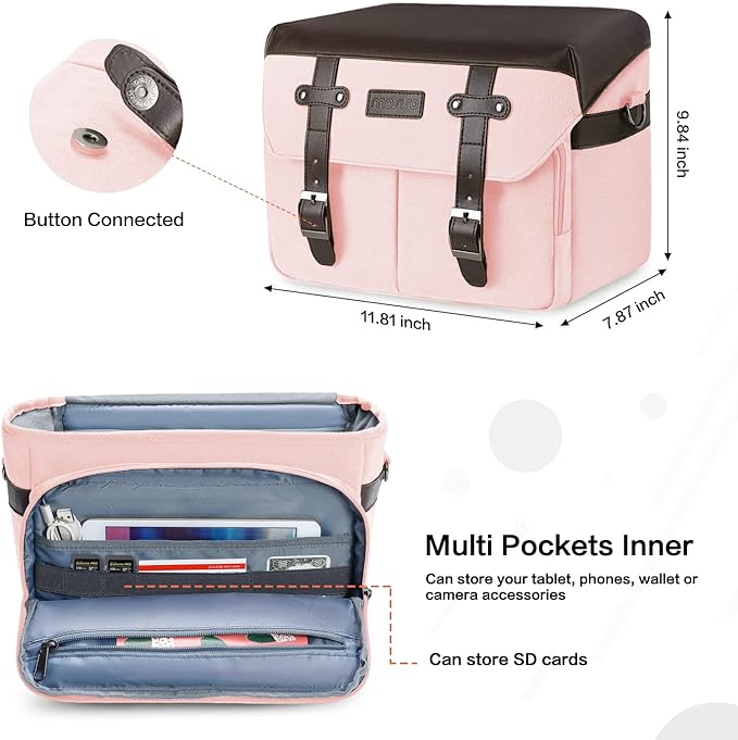 MOSISO Camera Case Crossbody Shoulder Messenger Bag, DSLR/SLR/Mirrorless