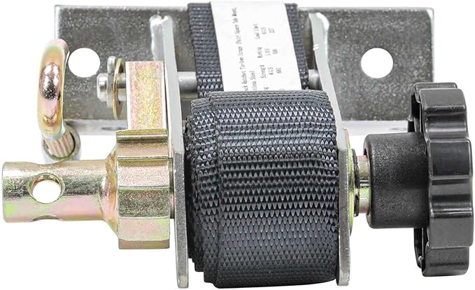 Mytee Products 2 Pk 1-1/2" x 7' Ladder Rack Ratchet Tie-Down Straps (Pair) Square Tube Mount, 304 Stainless Steel