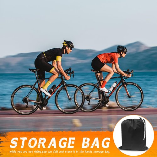 Bike Cover (Fits 1/2 Bikes), Outdoor Waterproof Bicycle Cover Rain & Sun Protection Dustproof Windproof Bicycle Accessories with Lock Hole Reflective Strips Suitable for Mountain Road E-Bikes (Black)
