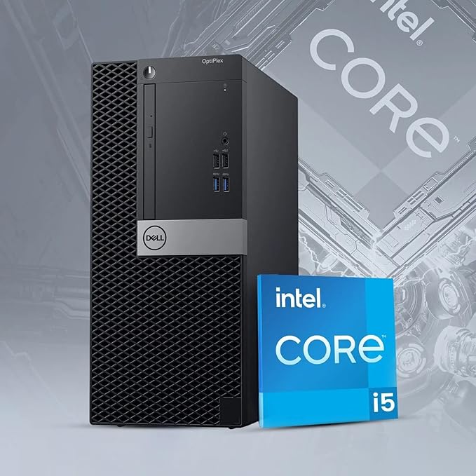 Dell Tower Desktop PC – Intel Core i5-6500 6th Gen Processor – 16GB DDR4 RAM – 256GB SSD – Keyboard & Mouse – Wi-Fi – Office, Home, Business Desktop Computer Windows 11 Pro (Renewed)