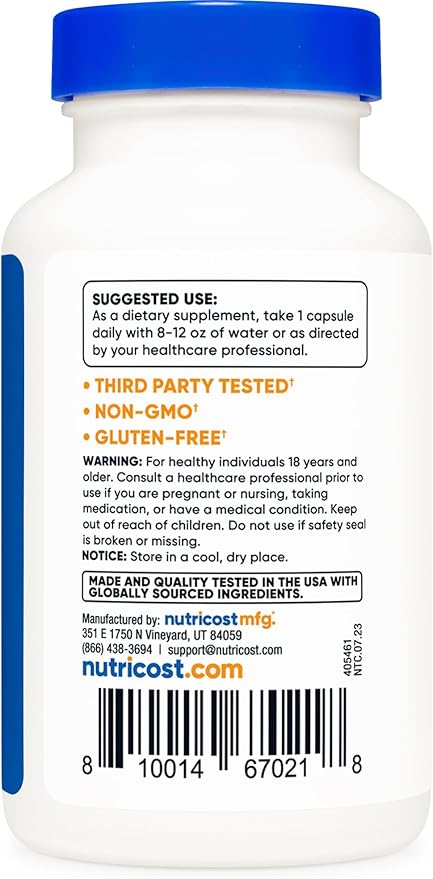Nutricost Vanadium + Chromium 2mg 180 Vegetarian Capsules - Gluten Free, Non-GMO - Vanadium Supplement