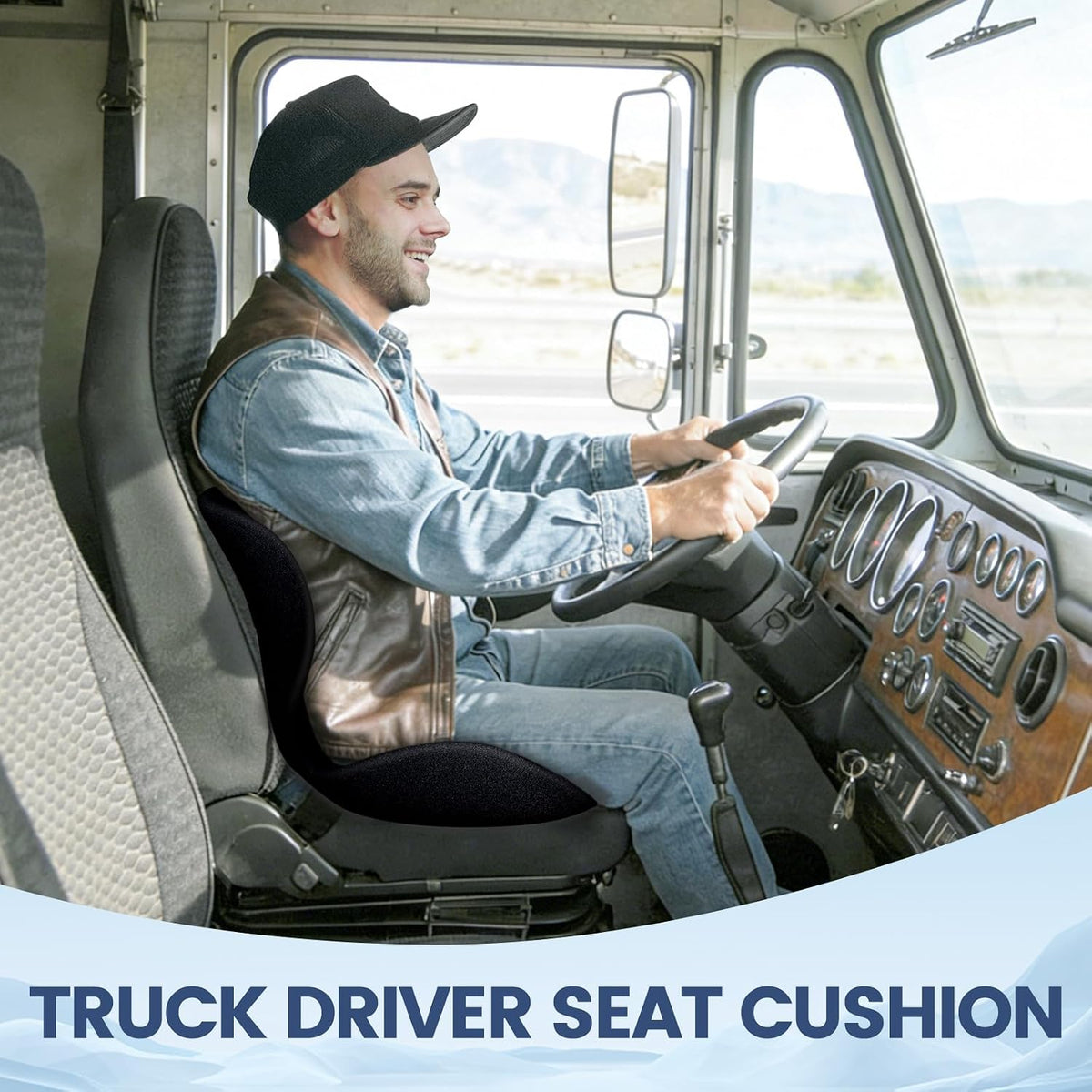 Truck Driver Seat Cushion, Memory Foam Cushion for Office Chairs
