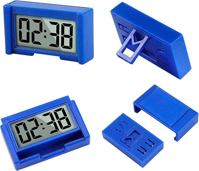 YOUNGFLY 6PCS Small Digital Clock, Vehicle Adhesive Clock