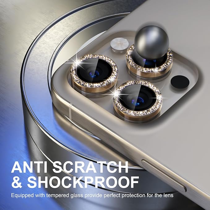 Choiche Compatible for iPhone 15 Pro/iPhone 15 Pro Max Camera Lens Protector
