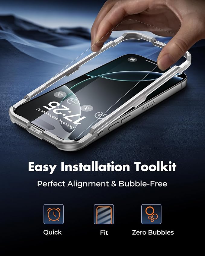 UNBREAKcable iPhone 16 Pro Max Screen Protector 3-Pack, Upgraded Dual-Tempered