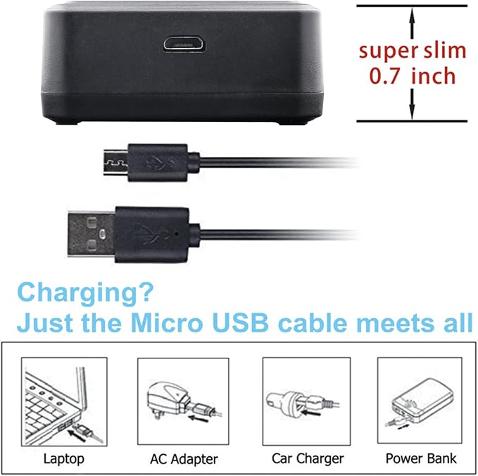 Kastar Battery x3 + Charger for Sony NP-BX1 HDR-AS200V HDR-AS30 HDR-AS300