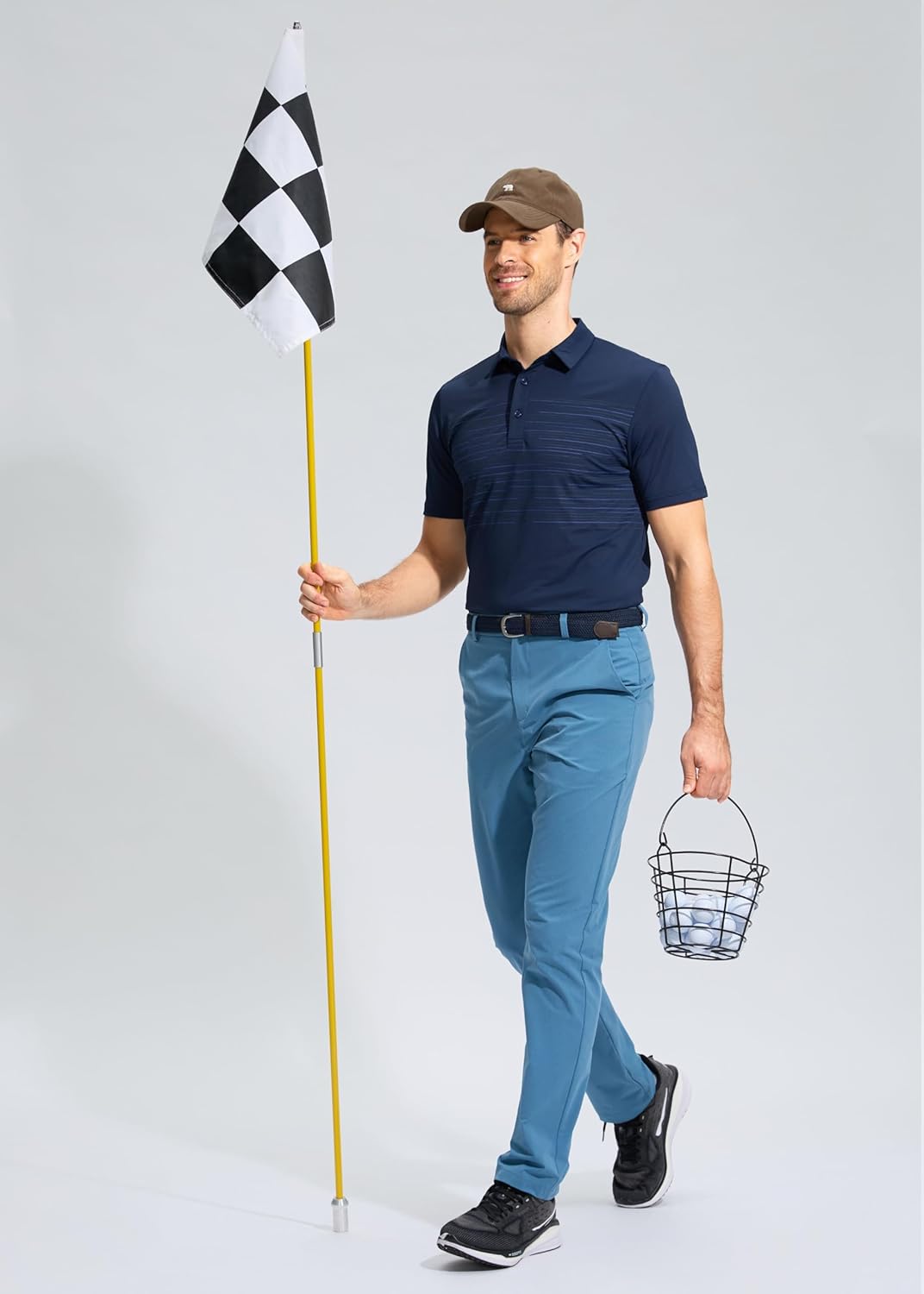 Pudolla Men's Golf Pants - Lightweight Quick-Dry Comfort Trousers | Available in 30", 32", 34" Sizes