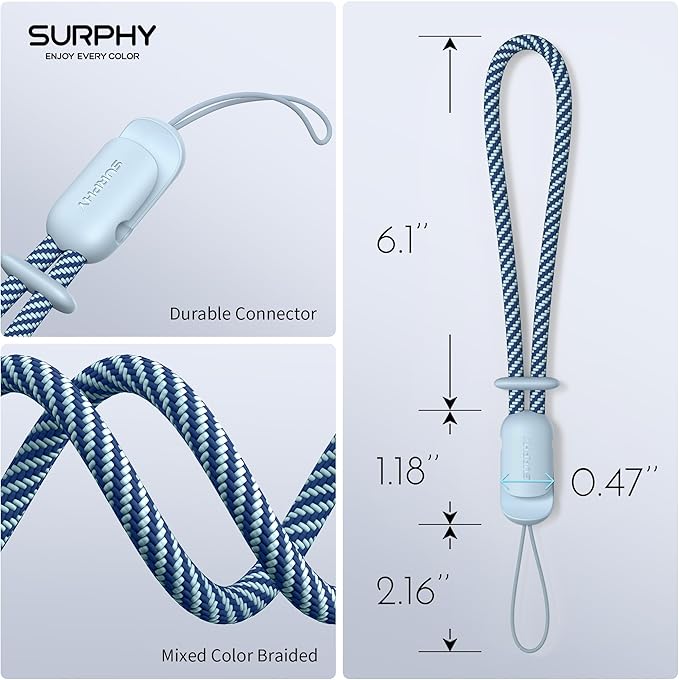 SURPHY 2 Pack Phone Lanyard for Cellphone Case, Phone Wrist Strap for Case