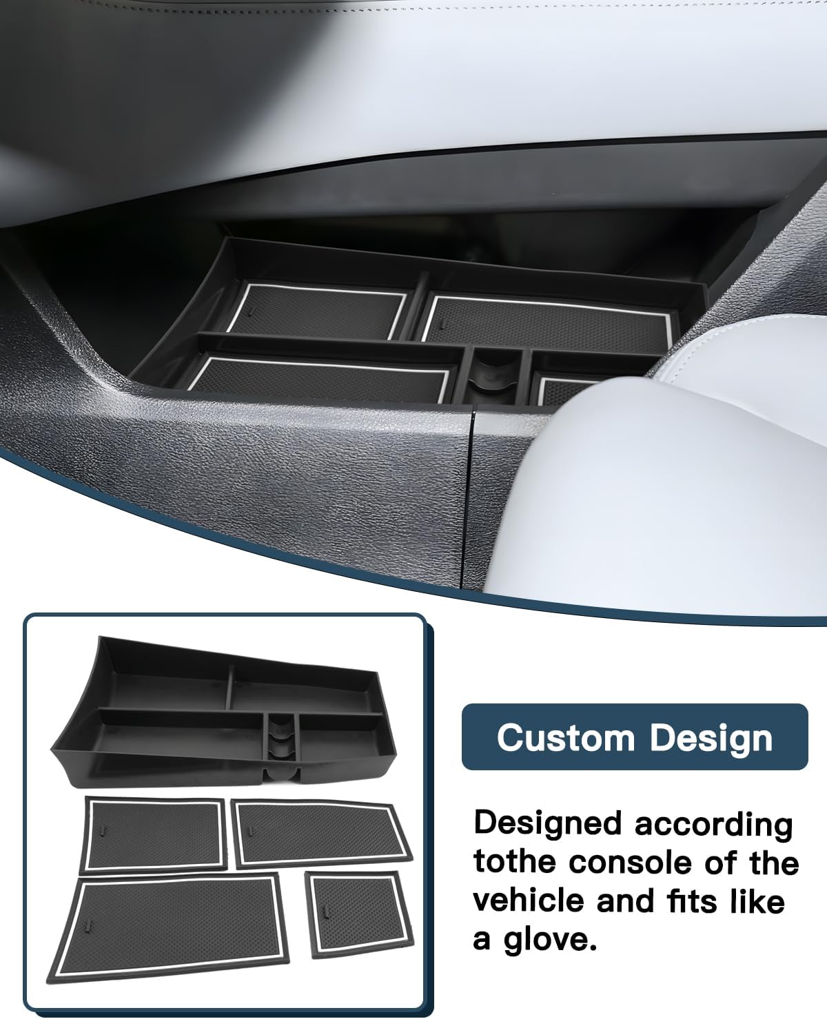 2021-2025 2026 Rogue Lower Console Organizer for 2026 Nissan Rogue Accessories ABS Under Console Organizer Compatible with 2021-2026 & 2026.5 Nissan Rogue S/SL/SV/Platinum//Rock Creek/Dark Armor