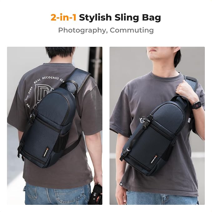 K&F CONCEPT Camera Sling Bag Crossbody Bag Camera Shoulder Backpack