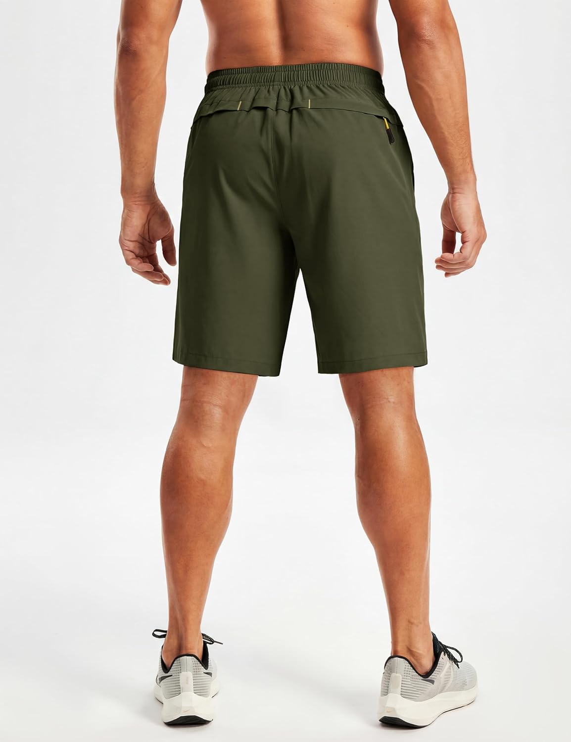 TACVASEN Men's Running Shorts - Quick Dry Lightweight Athletic Gym Shorts with 3 Zipper Pockets | 9" Length