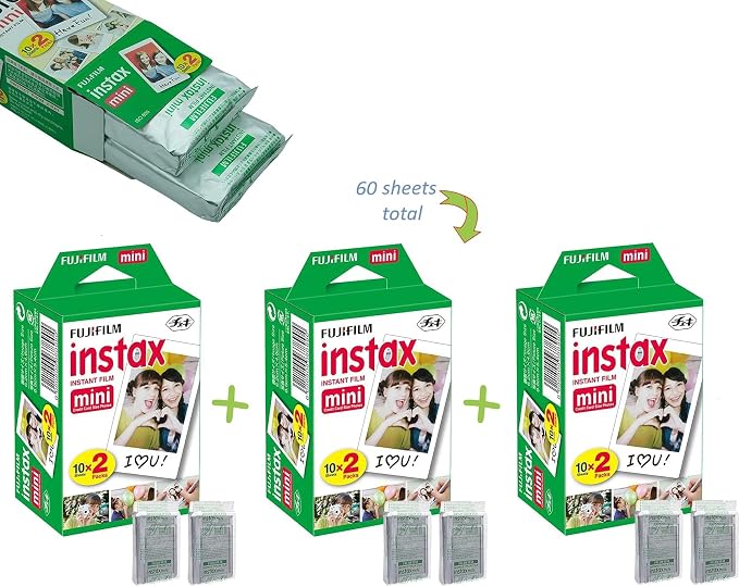 Fujifilm Instax Mini 12 Instant Camera Pastel Blue and Fuji Film Value Pack