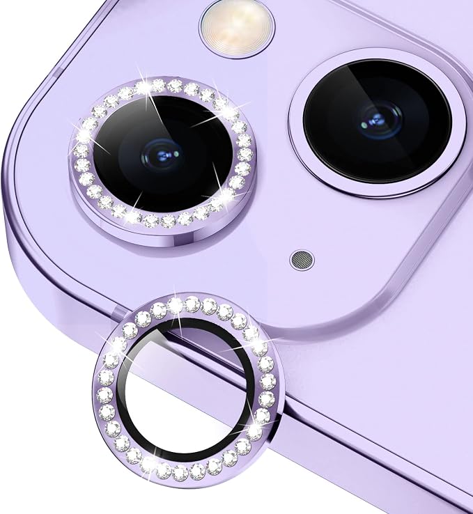 for iPhone 14 / iPhone 14 Plus Camera Lens Protector Bling, 9H Hardness