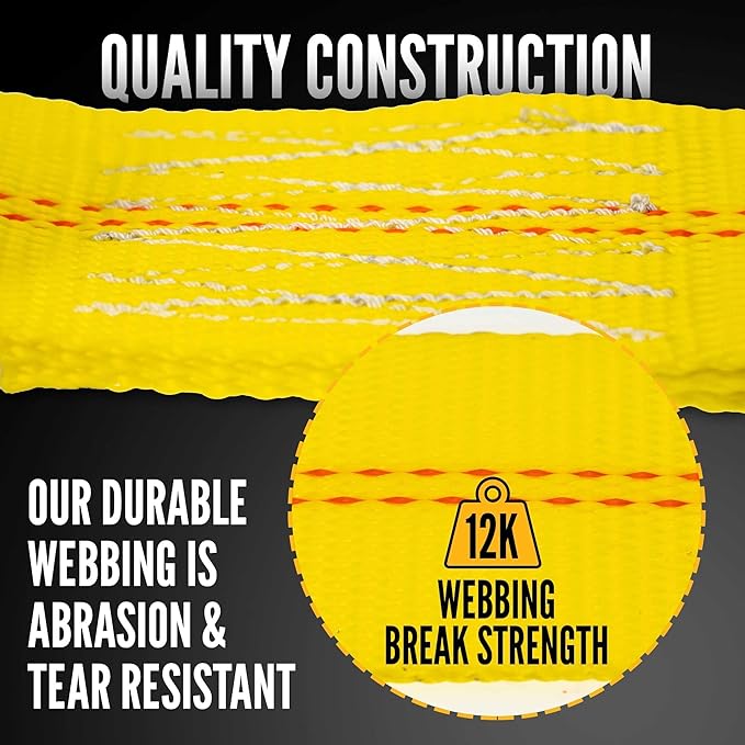 US Cargo Control Chain Ratchet Straps 2 Inch x 27 Foot (196 Count Pallet), 10,000 LBS Break Strength, Heavy Duty Ratchet Straps with Chains Ends & Grab Hooks, Heavy Equipment Tie-Downs, Tractor