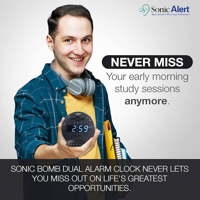 Sonic Alert Sonic Bomb Dual Alarm Clock