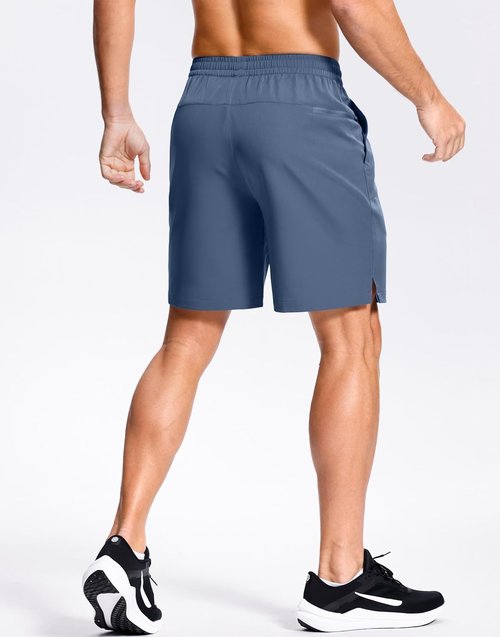 GGJ Men's Athletic Shorts - Lightweight Quick Dry Gym & Running Shorts with 2 Zipper Pockets | 7"/5"/9" Sizes