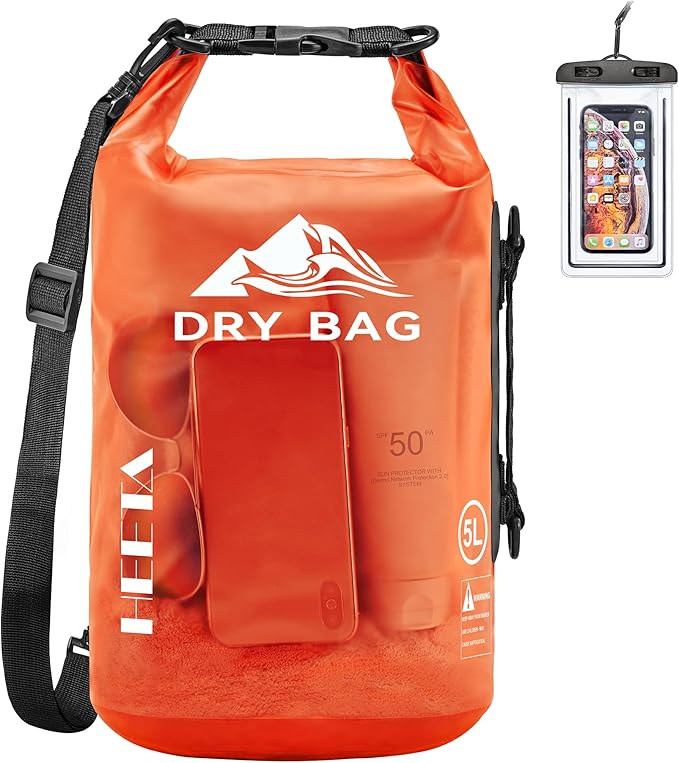HEETA Dry Bag Waterproof for Women Men, 5L/10L/20L/30L/40L Roll Top Lightweight